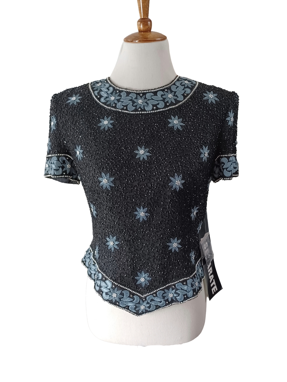 VINTAGE 80'S/90'S PAPELL BOUTIQUE SPECIAL OCCASION SILK TOP SIZE M NWT